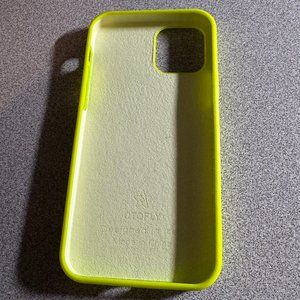 Rubberized Neon Yellow Phone Case for iPhone 12 / 12 Pro